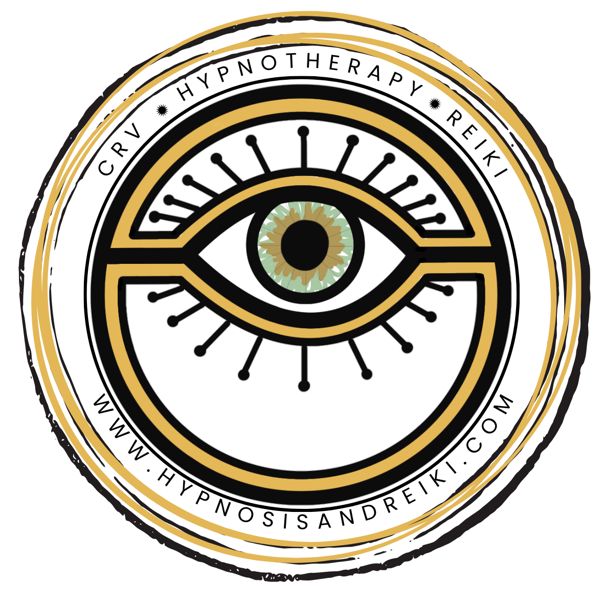 240921 - NewUpdatedLogo - Hypnosis.Reiki.B.W.Circle